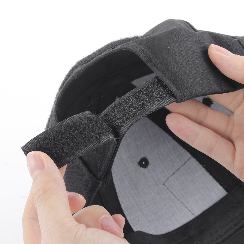 GES Tactical Hat for Men Adjustable Operator Cap with Hook and Loop Panels, Includes USA Flag Patches, Military Baseball Capï¼ˆBlack - Image 5